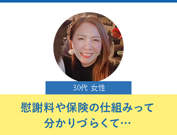 慰謝料や保険の仕組みって分かりづらくて…