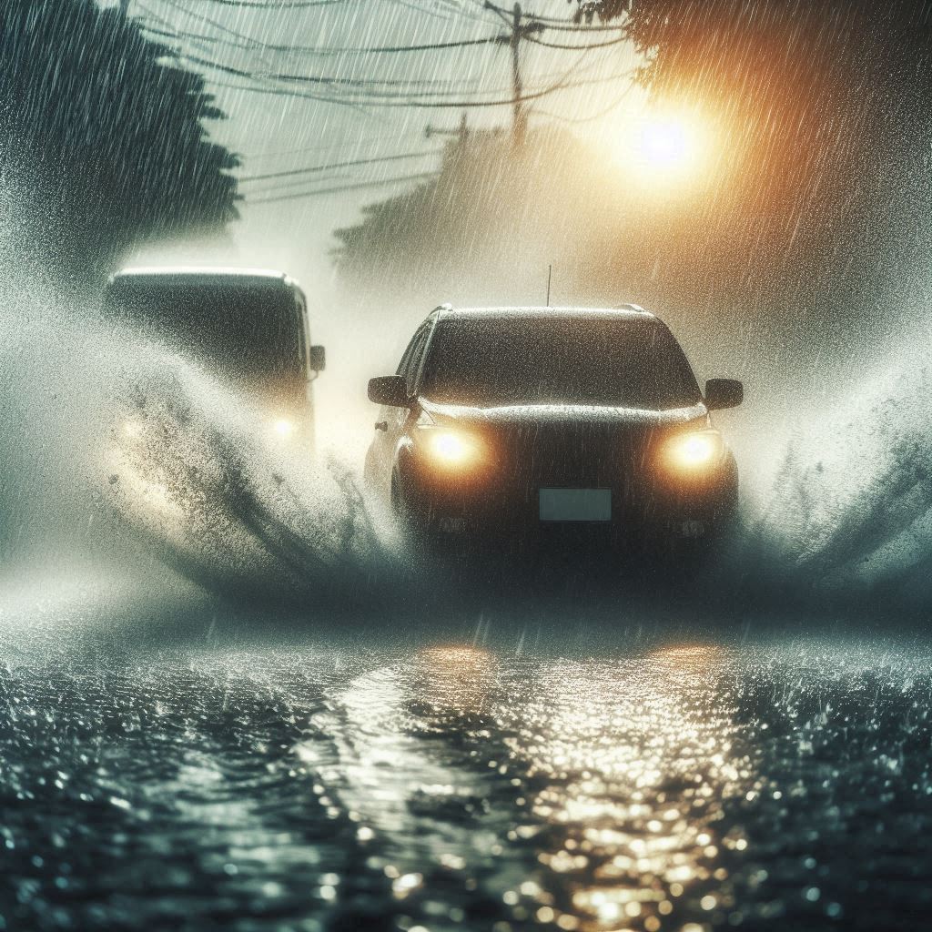 雨の中の運転 交通事故